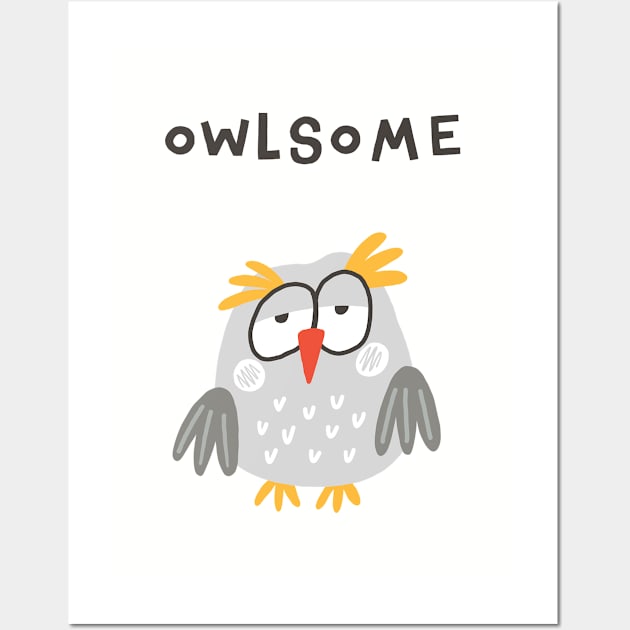 Owlsome Wall Art by JunkyDotCom